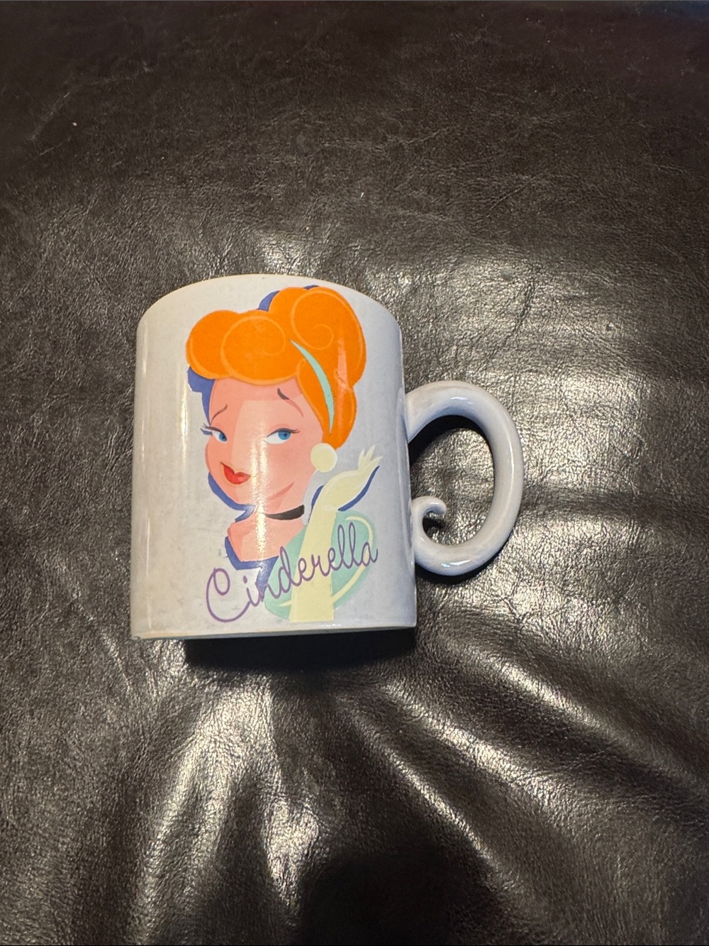 Disney Cinderella White Mug with Orange Hair Illustration